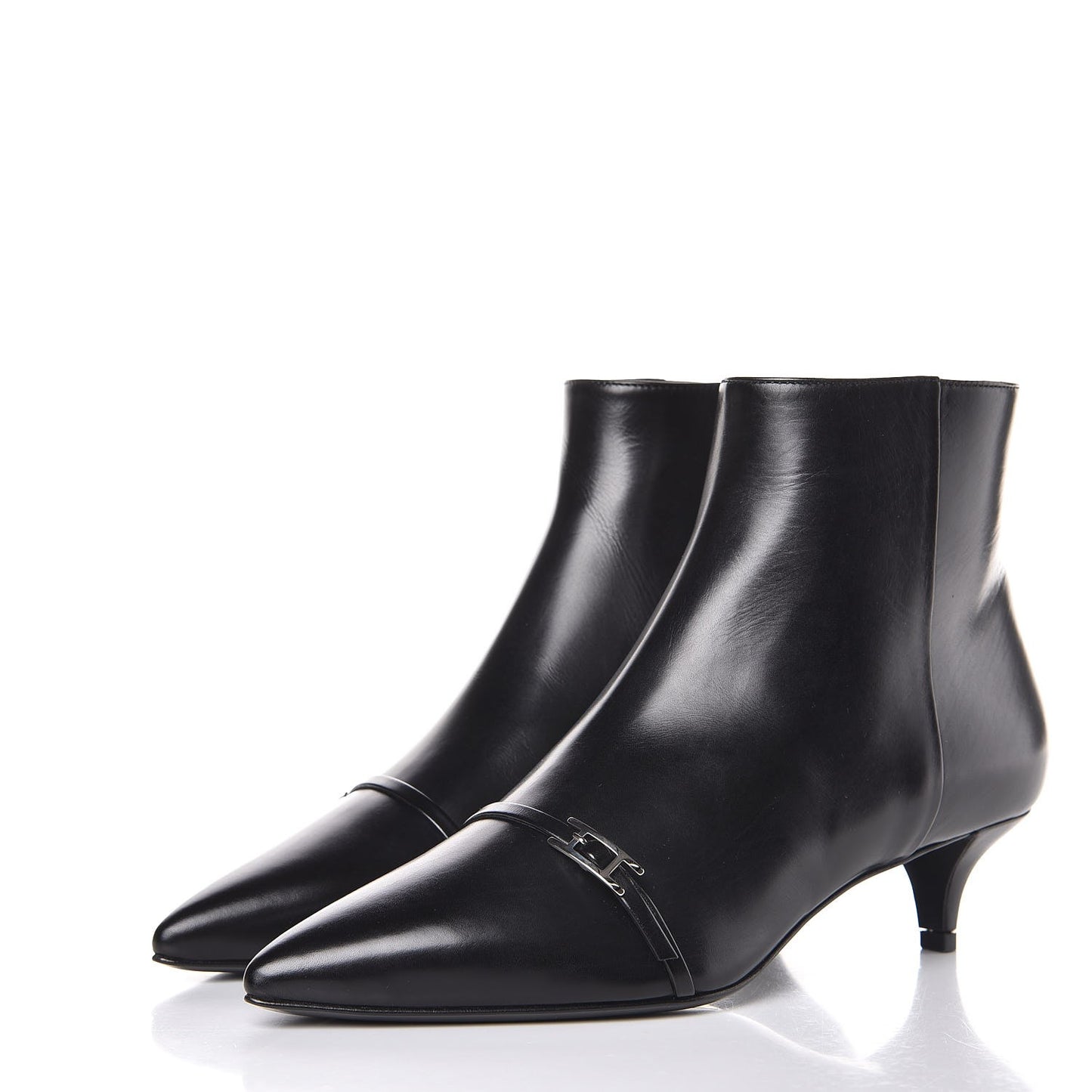 Calfskin Perrine Ankle Boots 37 Black