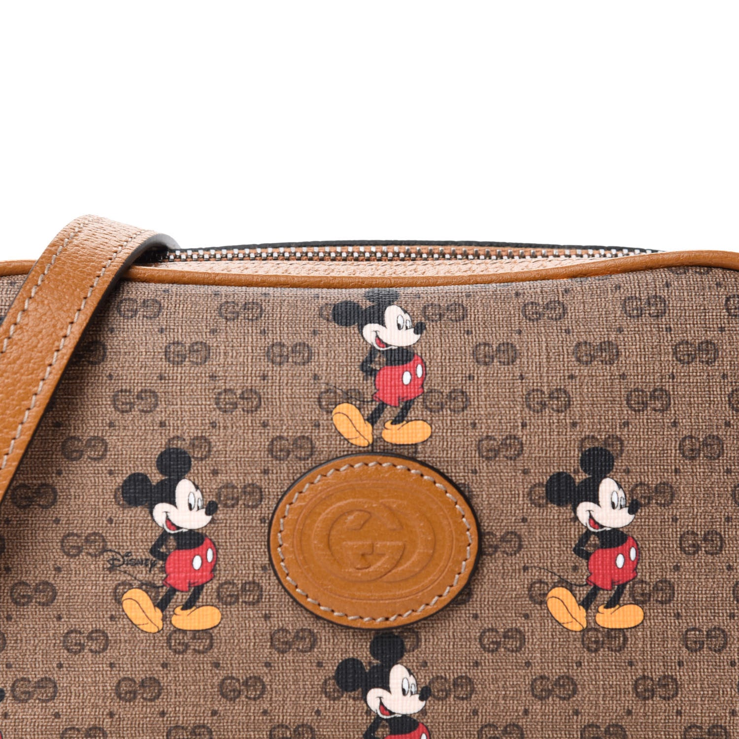 Gucci X DISNEY Mini Vintage GG Supreme Monogram Mickey Mouse Shoulder Bag Beige Vintage Sun Oil 10 of 11