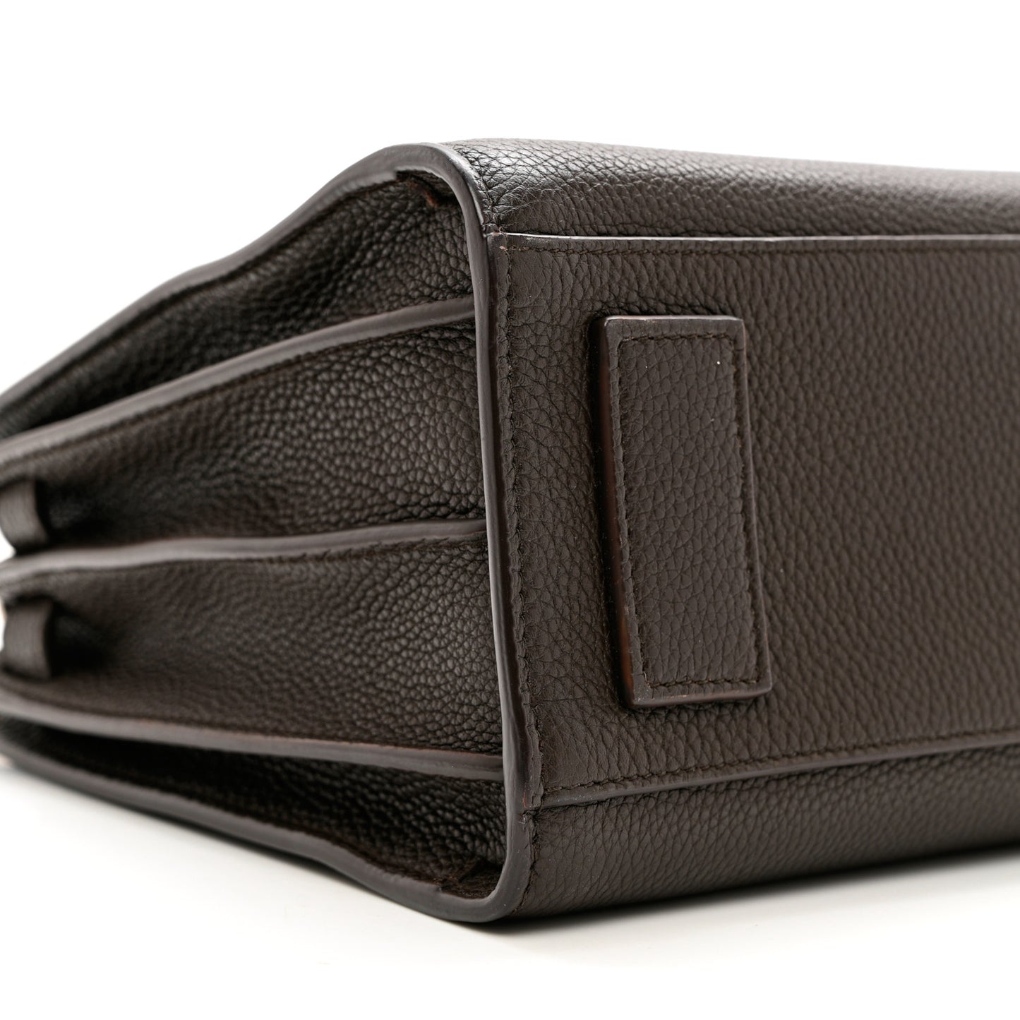 Grained Calfskin Baby Sac De Jour Souple Dark Brown