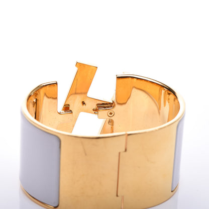 Hermes Enamel Extra Wide Clic Clac H Bracelet PM White 4 of 6