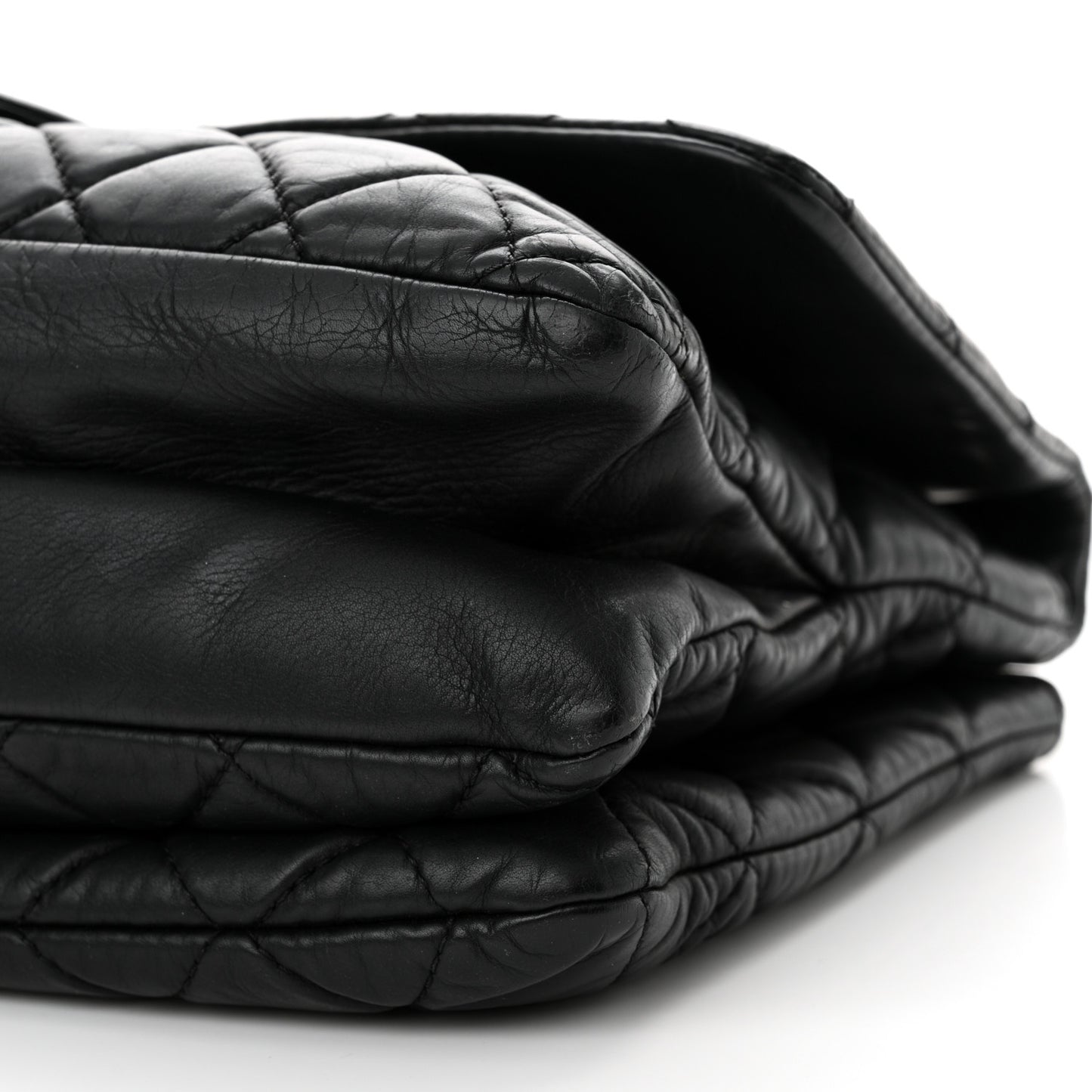 Lambskin Quilted Jumbo Chanel 3 Flap Black