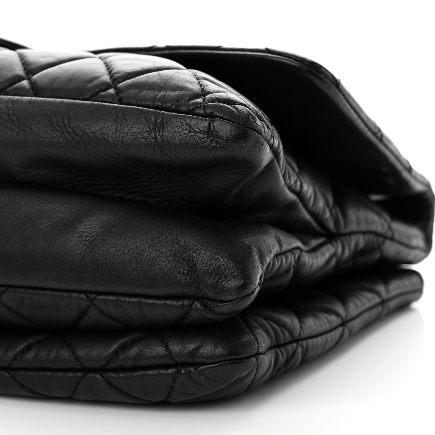 Chanel Lambskin Quilted Jumbo Chanel 3 Flap Black 10 of 13