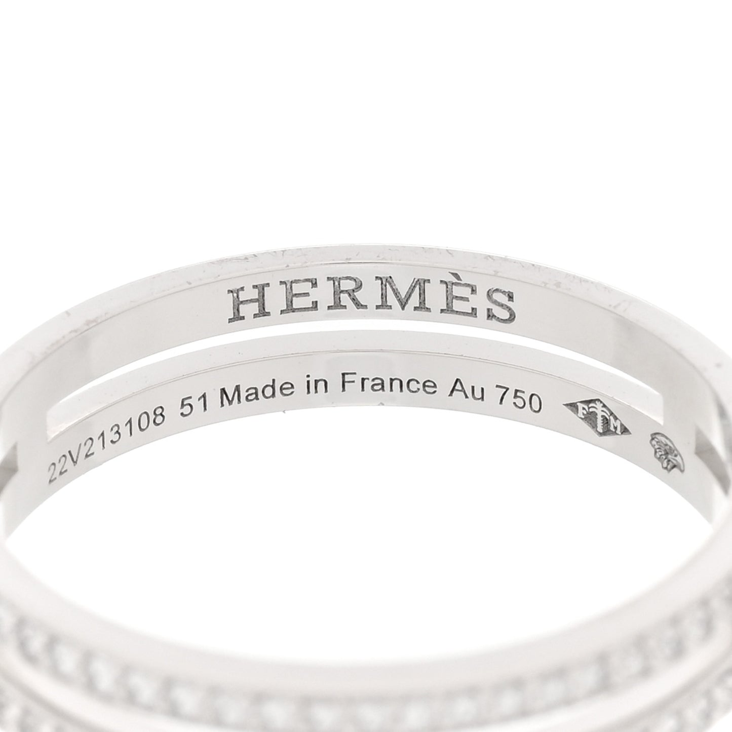 18K White Gold Diamond Ariane Wedding Band Ring 51 5.75