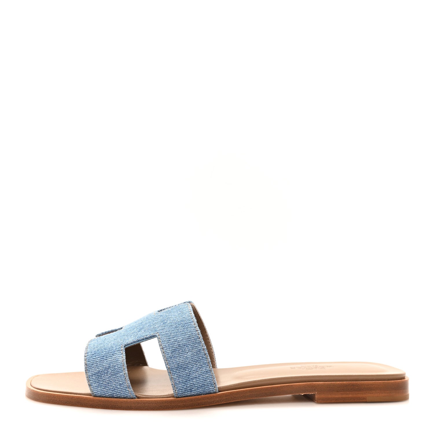 Hermes Denim Canvas Oran Sandals 39 Bleu Clair 1 of 10