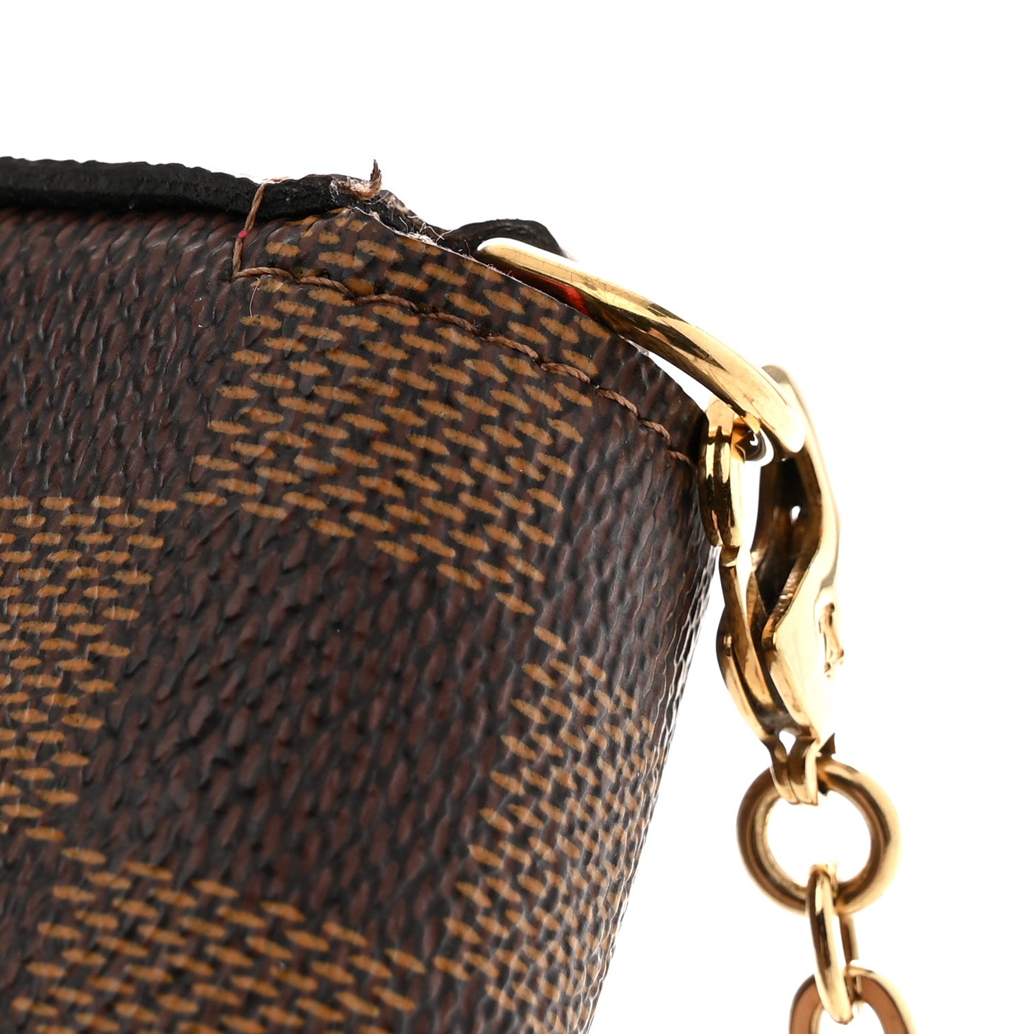 Louis Vuitton Damier Ebene Pochette Felicie Chain Wallet 12 of 13