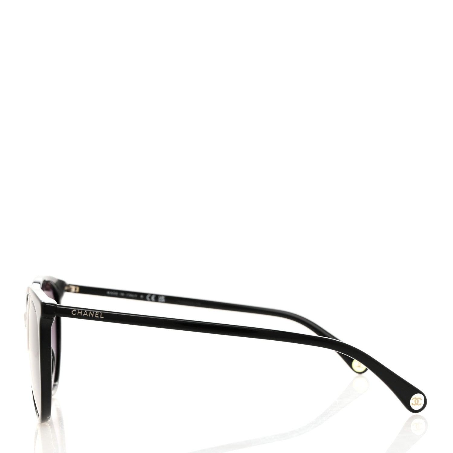 Chanel Acetate Pantos Cat Eye Sunglasses 5448 Black 3 of 8