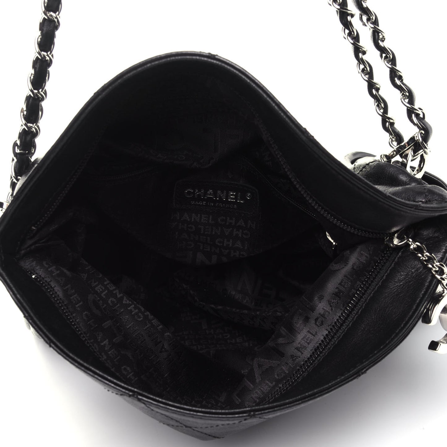 Lambskin Stitched Medium Ultimate Soft Tote Black