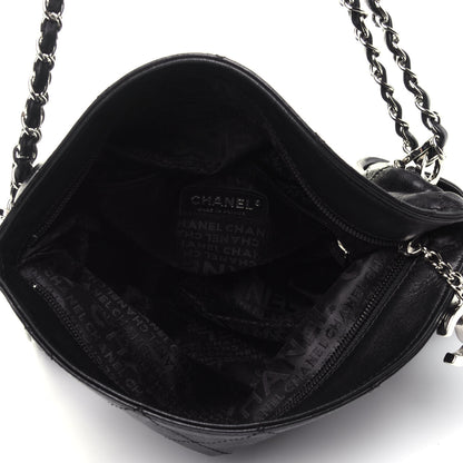 Chanel Lambskin Stitched Medium Ultimate Soft Tote Black 3 of 4