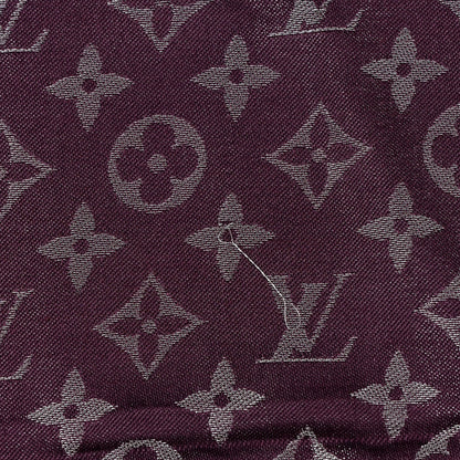 Louis Vuitton Silk Lurex Wool Monogram Shine Shawl Amarante 5 of 6