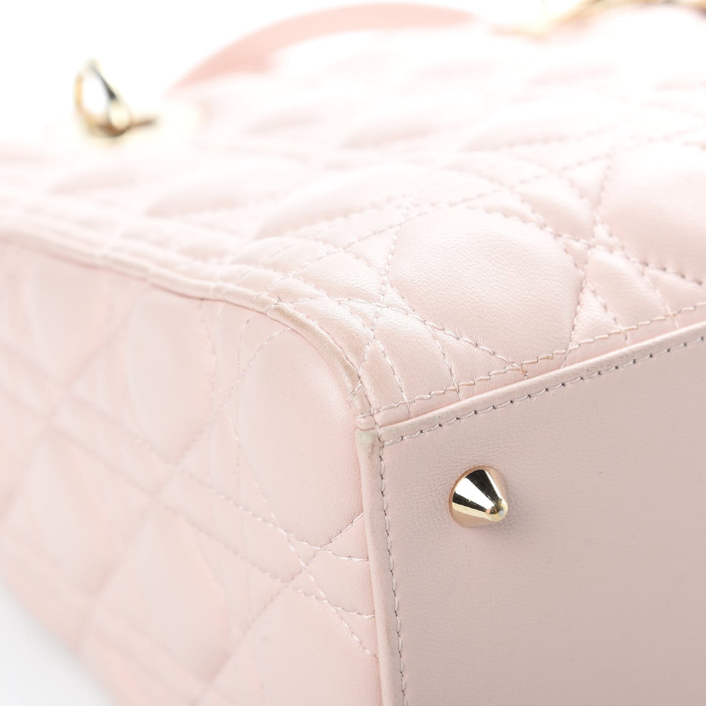 Lambskin Cannage Medium Lady Dior Light Pink