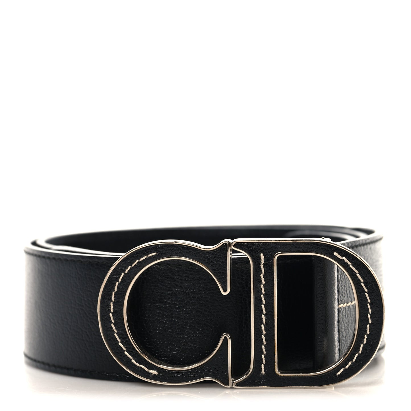 Calfskin Stitched CD Belt 85 34 Black