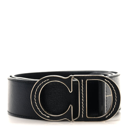 Christian Dior Calfskin Stitched CD Belt 85 34 Black 1 of 6
