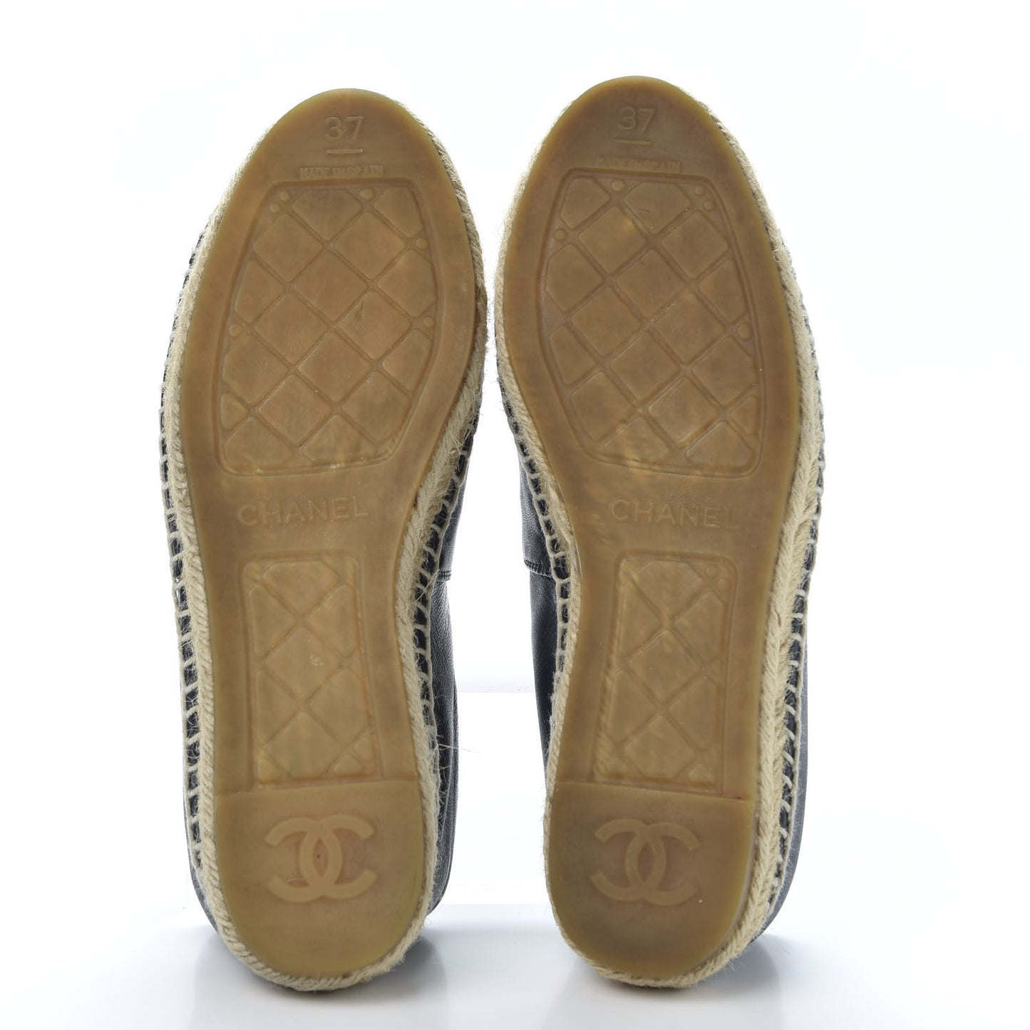 Lambskin CC Espadrilles 37 Navy Black