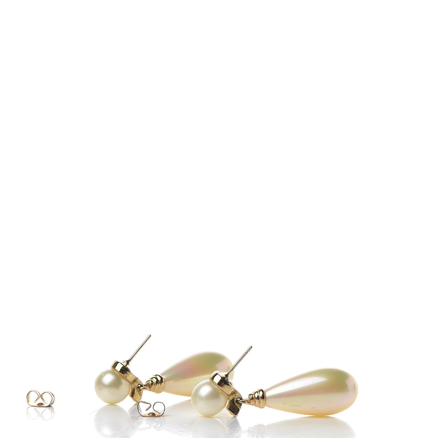 Christian Dior Pearl Crystal Drop Earrings 3 of 6