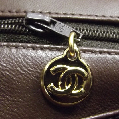 Chanel Lambskin Quilted Flap Shoulder Bag Dark Brown 11 of 13