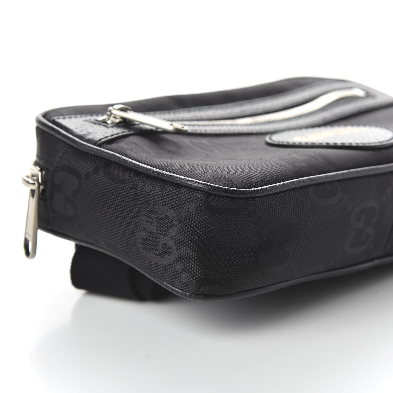 Gucci Econyl Nylon Monogram Off The Grid Belt Bag Black 6 of 12