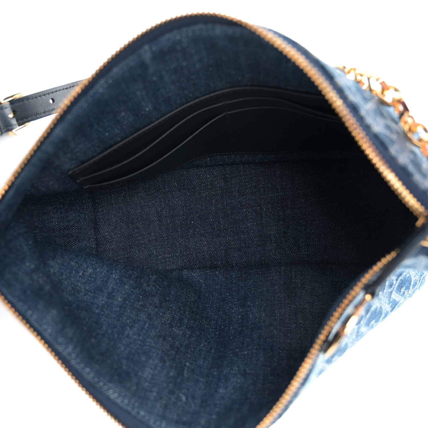 Christian Dior Denim Oblique Jacquard DiorStar Hobo Bag Blue 5 of 10