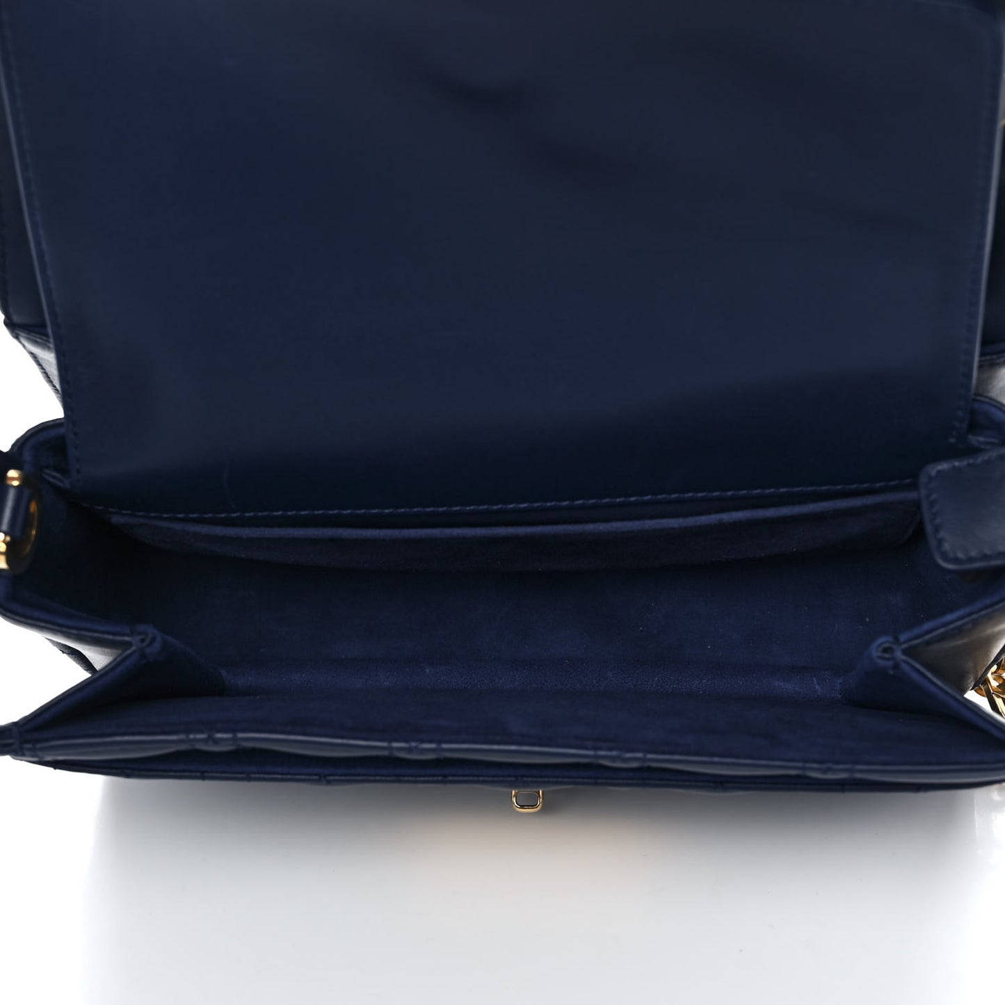 Lambskin Cannage CD Lock Flap Bag Navy