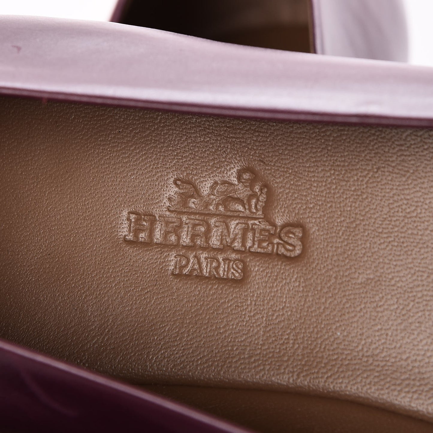 Glossy Calfskin Neuilly Ballerina Flats 37 Bordeaux