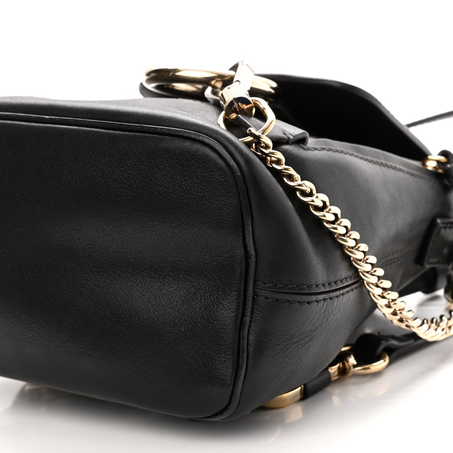 Suede Calfskin Mini Faye Backpack Black