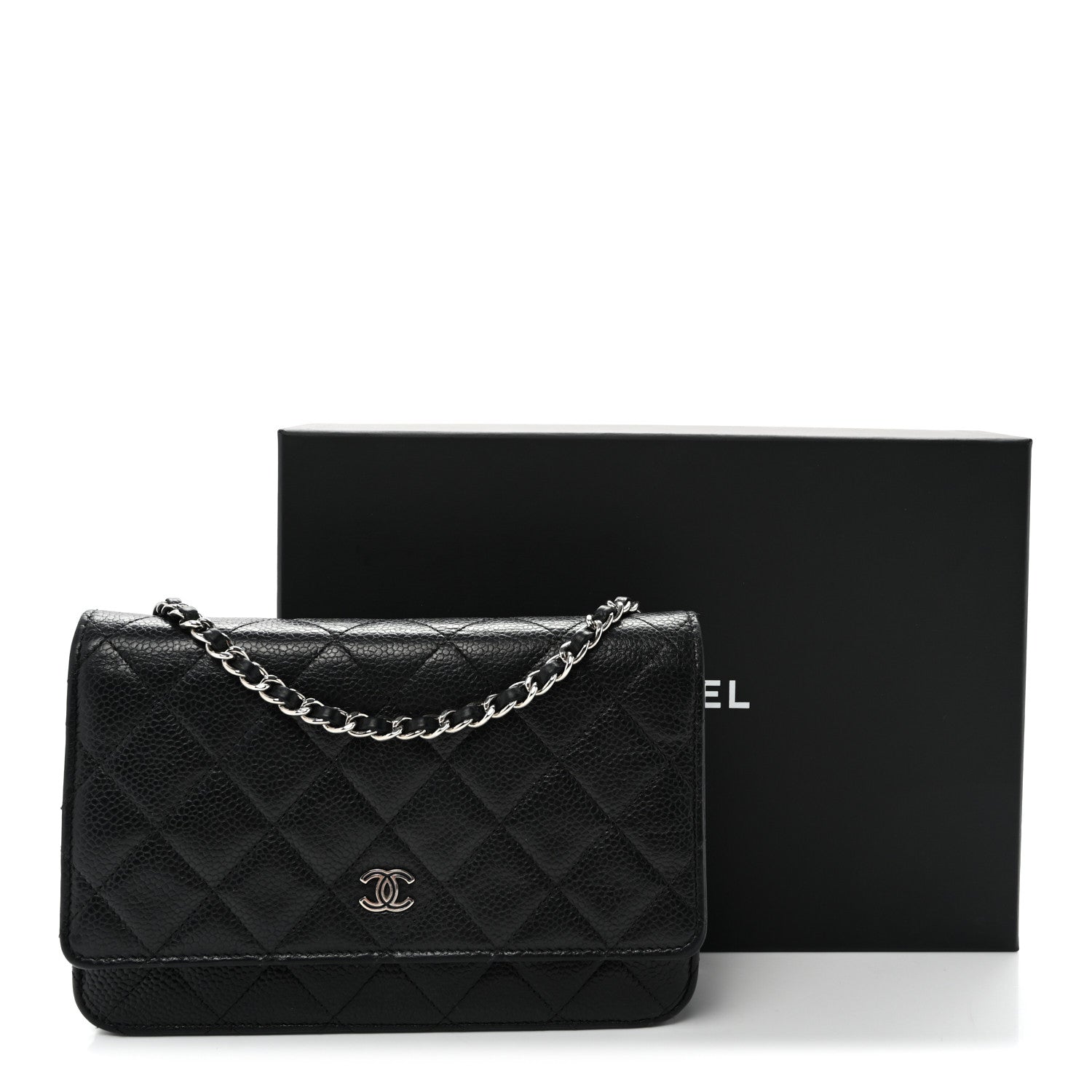Chanel Caviar Quilted Wallet On Chain WOC Black 13 of 13