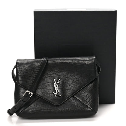 Saint Laurent Lambskin Cassandre Envelope Messenger Black 10 of 10