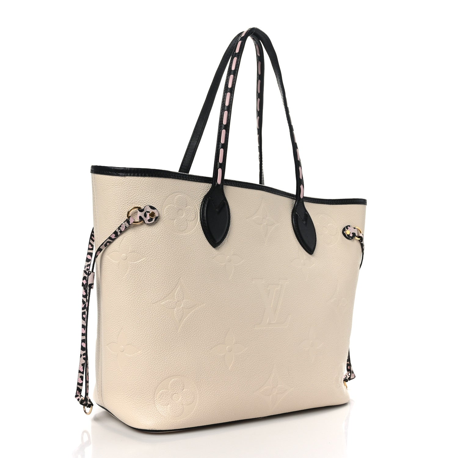 Louis Vuitton Empreinte Monogram Giant Wild at Heart Neverfull MM Creme 4 of 11