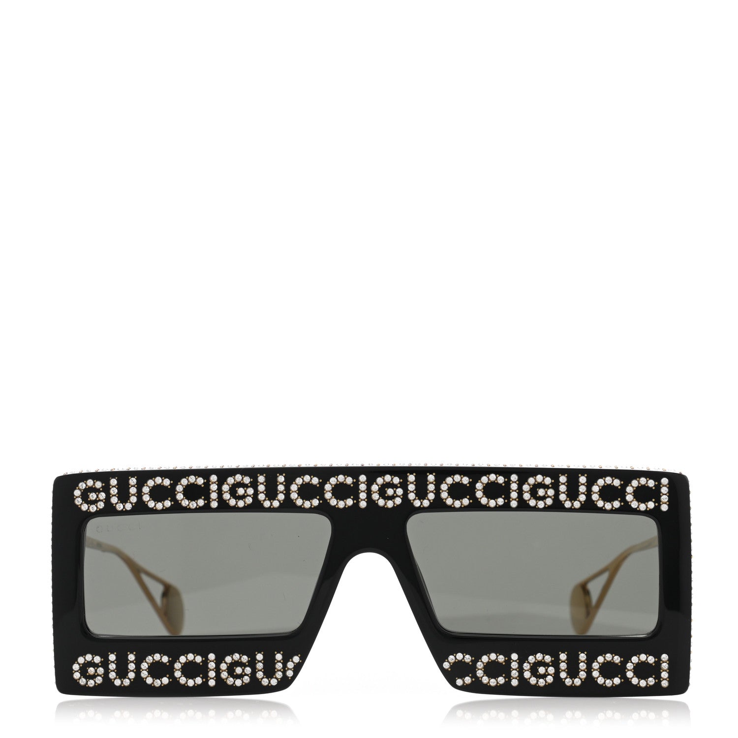 Gucci Acetate Crystal Mask-Frame Sunglasses GG0431S Black 3 of 14