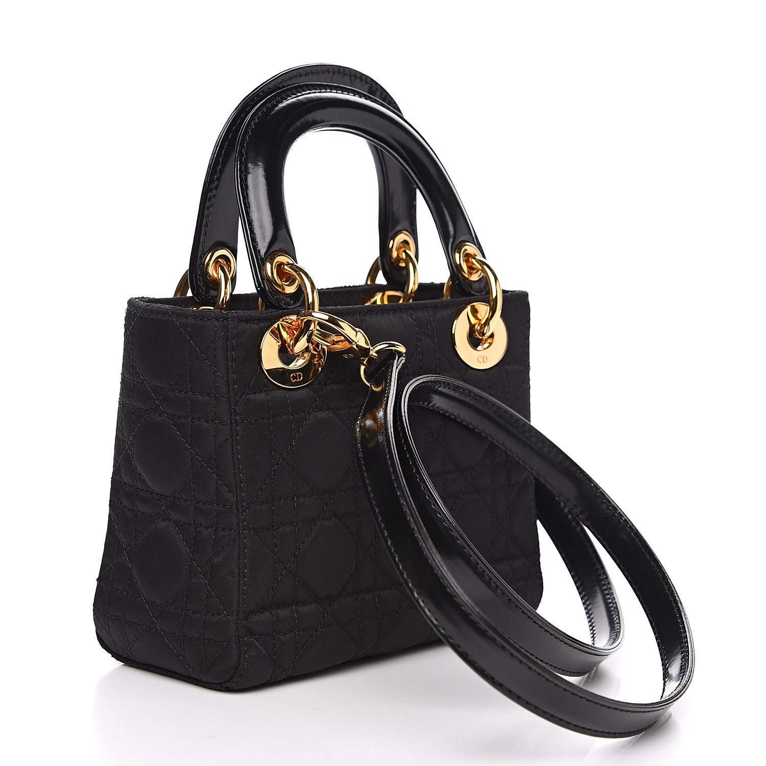 Christian Dior Nylon Cannage Mini Lady Dior Black 2 of 9