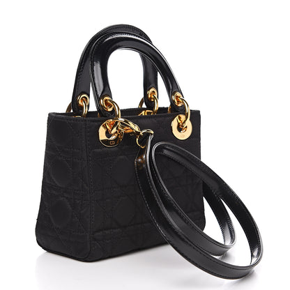 Christian Dior Nylon Cannage Mini Lady Dior Black 2 of 9