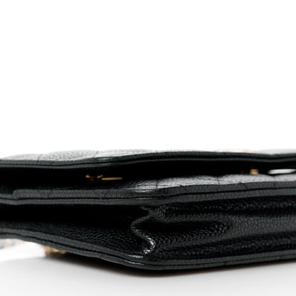 Chanel Caviar Quilted Wallet on Chain WOC Black 10 of 12