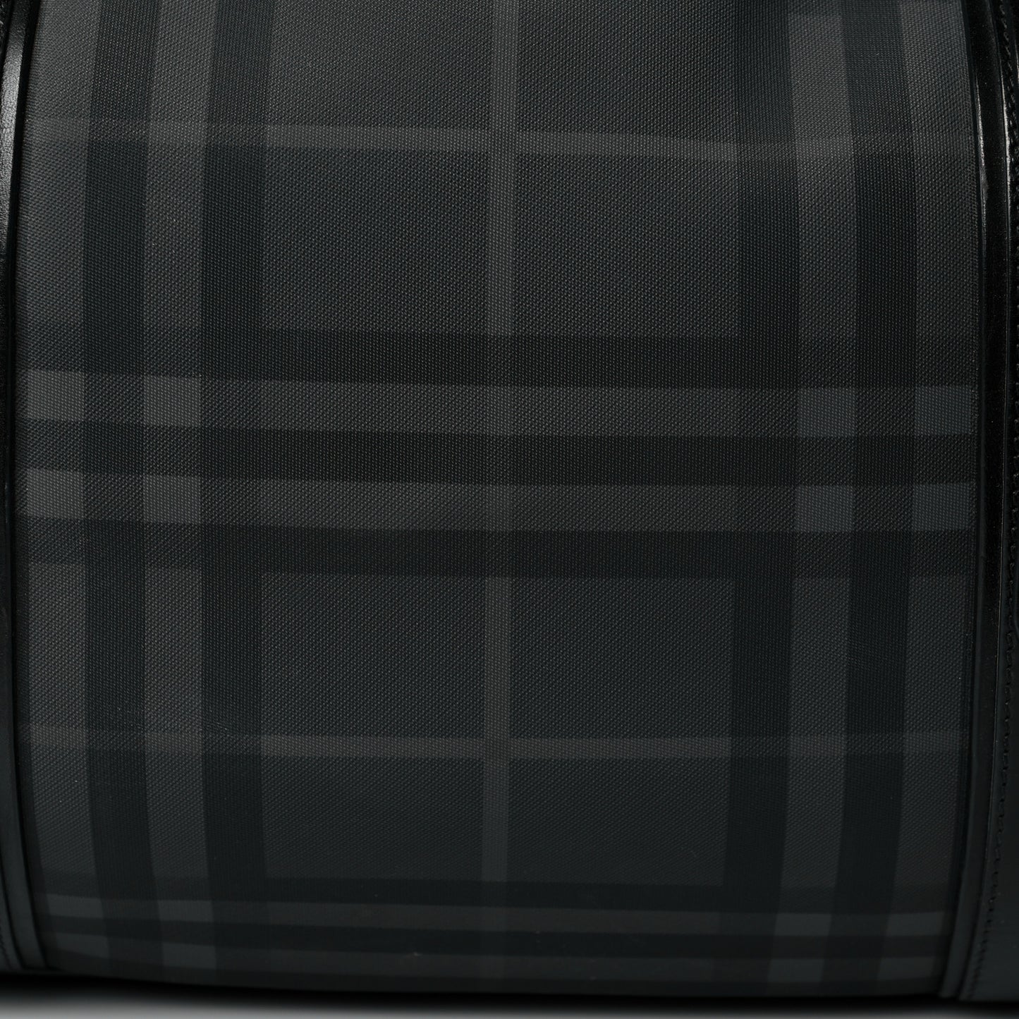 Nylon Smoked Check Weekend Duffle Bag Black
