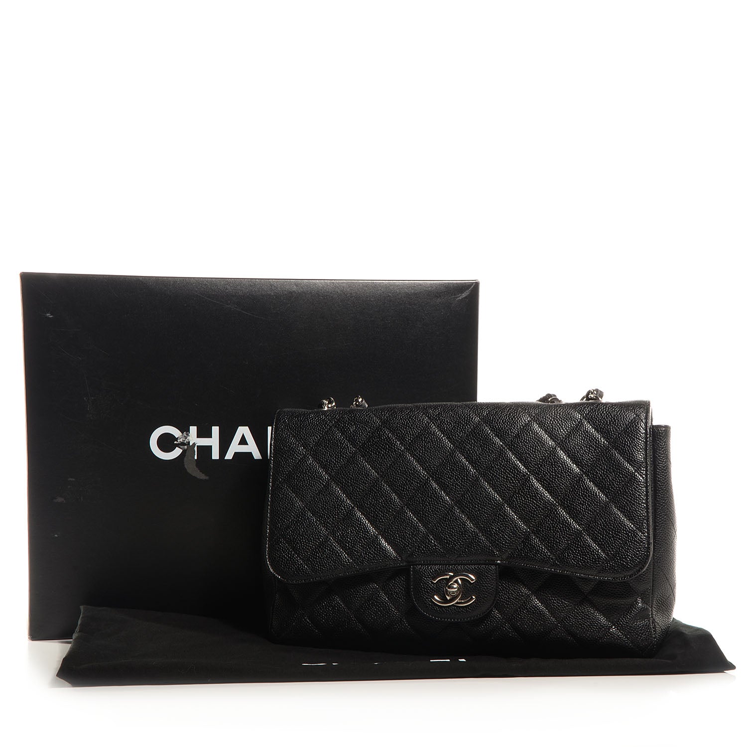 Chanel Caviar Jumbo Single Flap Black 9 of 9