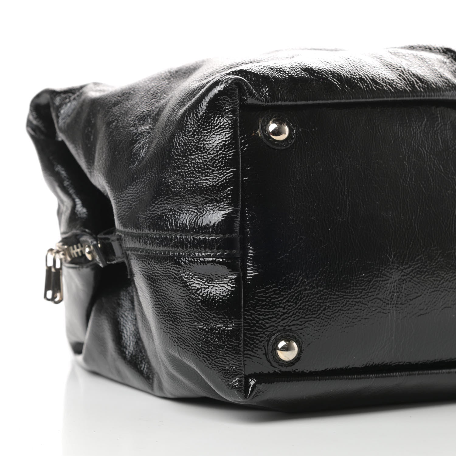 Saint Laurent Textured Patent Medium Easy Y Bag Black 9 of 13
