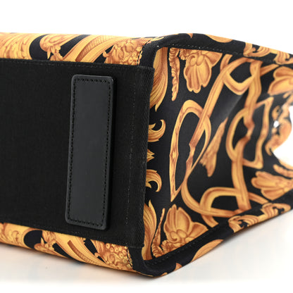 Versace Canvas Baroque Print Medusa Small Tote Black 9 of 13