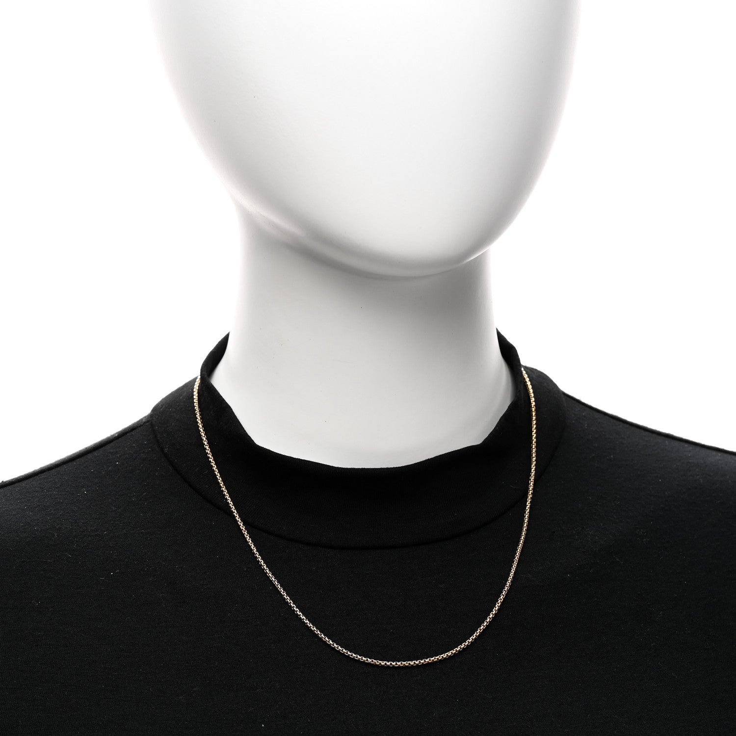 David Yurman 18K Yellow Gold 1.7mm Box Chain Necklace 18" 2 of 5