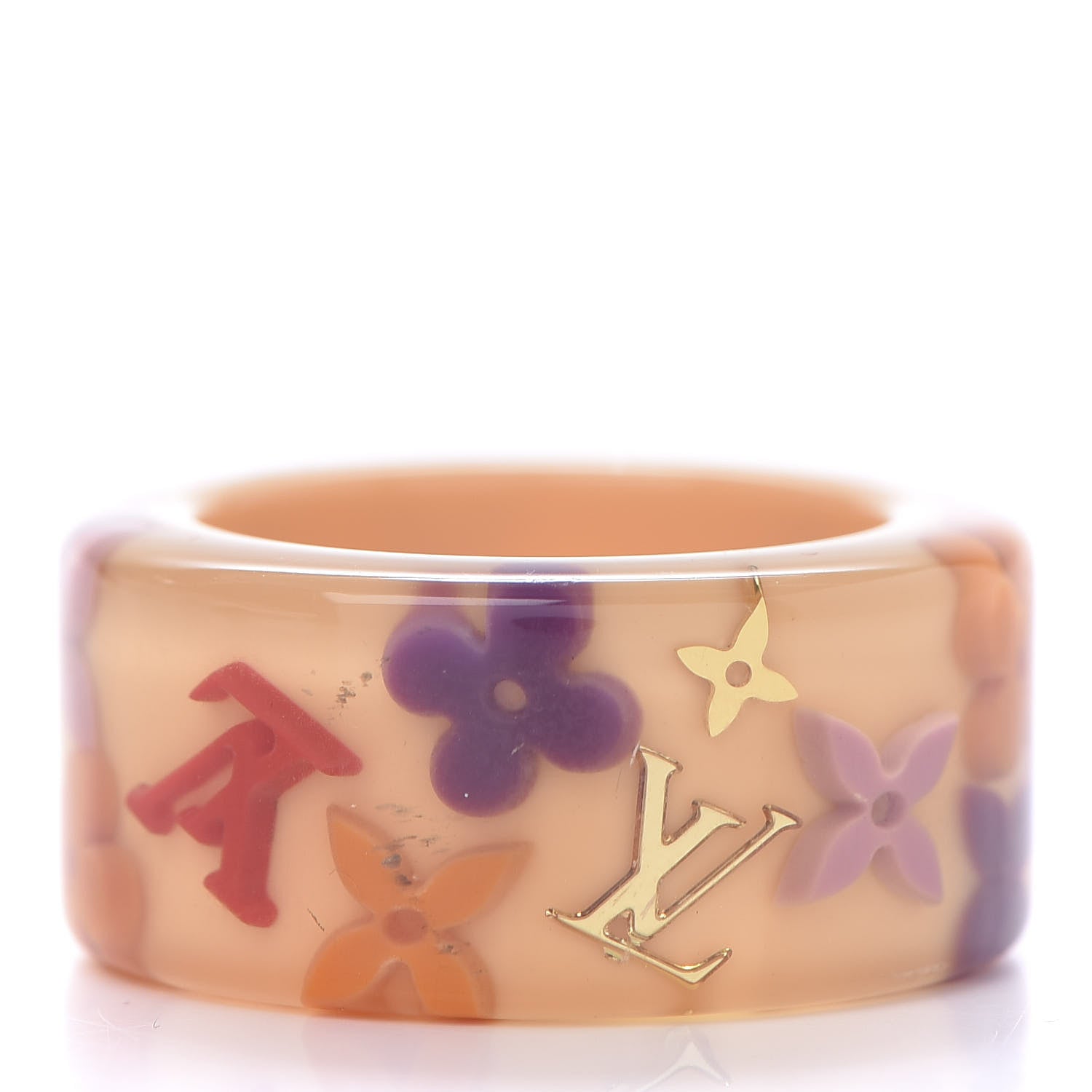 Louis Vuitton Resin Monogram Farandole Ring 8 Beige 3 of 4