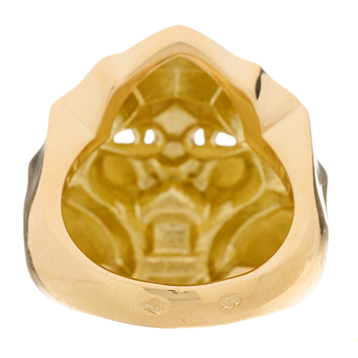 Chanel 18K Yellow Gold Sous Le Signe Du Lion Ring 50 5.25 4 of 5