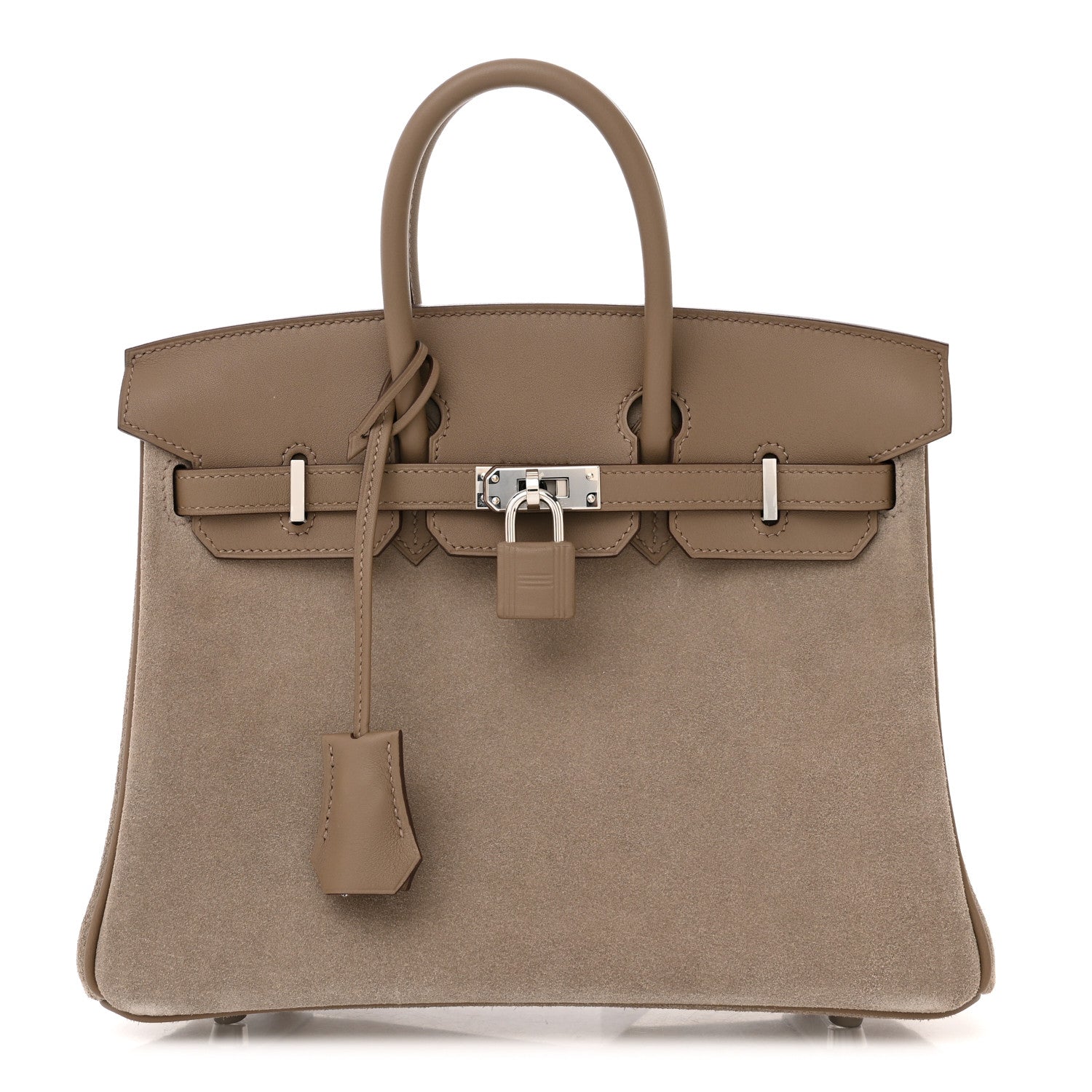 Hermes Veau Doblis Swift Grizzly Birkin 25 Gris Caillou Etoupe 1 of 10