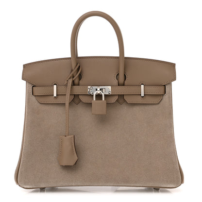 Hermes Veau Doblis Swift Grizzly Birkin 25 Gris Caillou Etoupe 1 of 10
