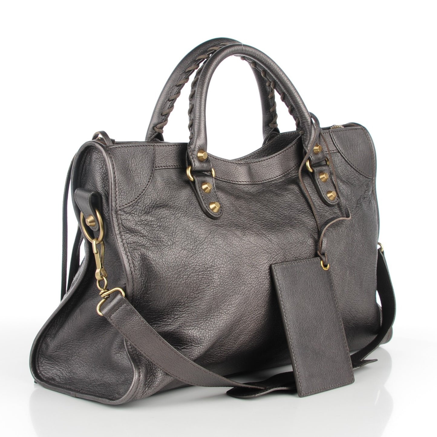 Pearlescent Goatskin Classic Gold Hardware City Bronze
