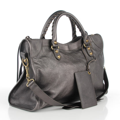 Balenciaga Pearlescent Goatskin Classic Gold Hardware City Bronze 3 of 7