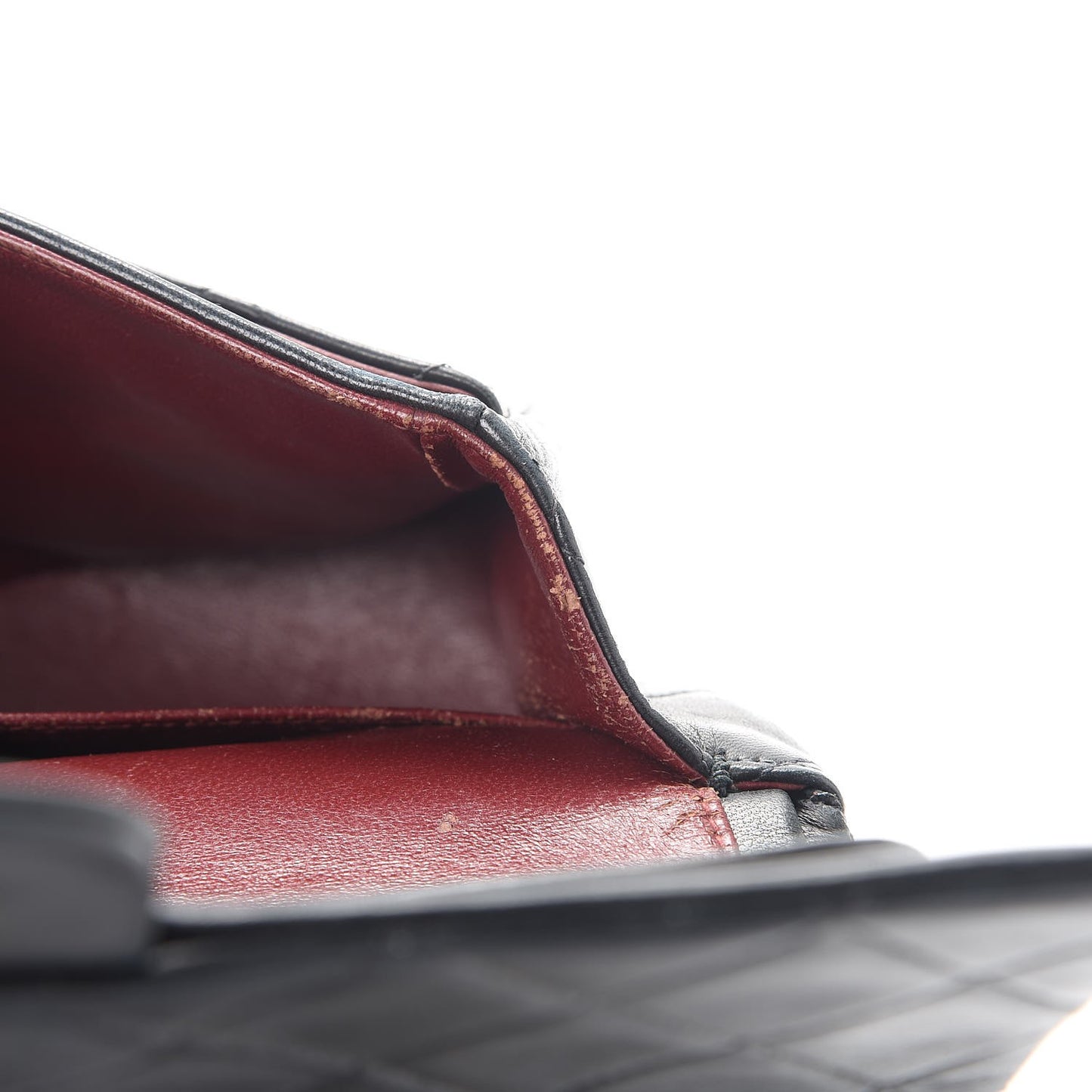 Lambskin Quilted Small Double Flap Black