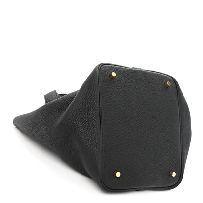 Hermes Taurillon Clemence Picotin Lock 22 MM Black 4 of 10