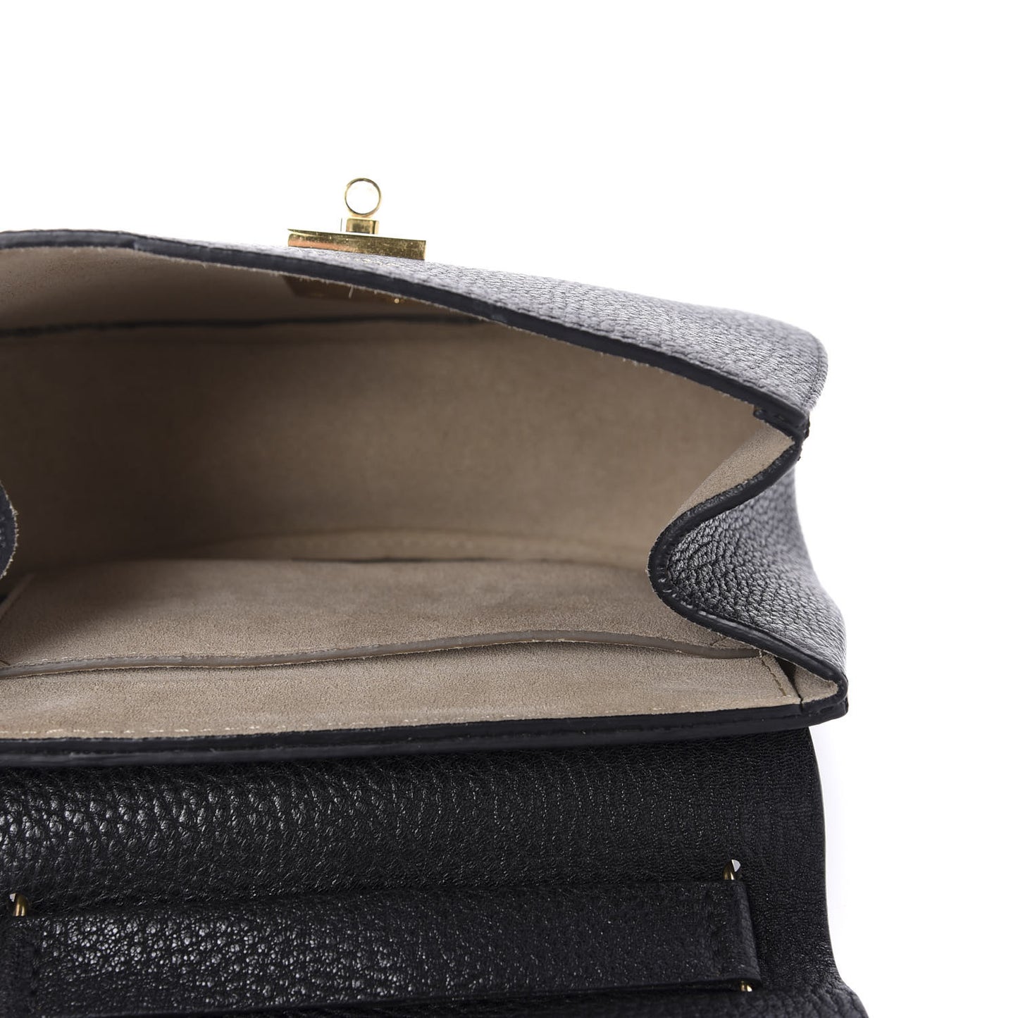 Grained Lambskin Mini Drew Shoulder Bag Black