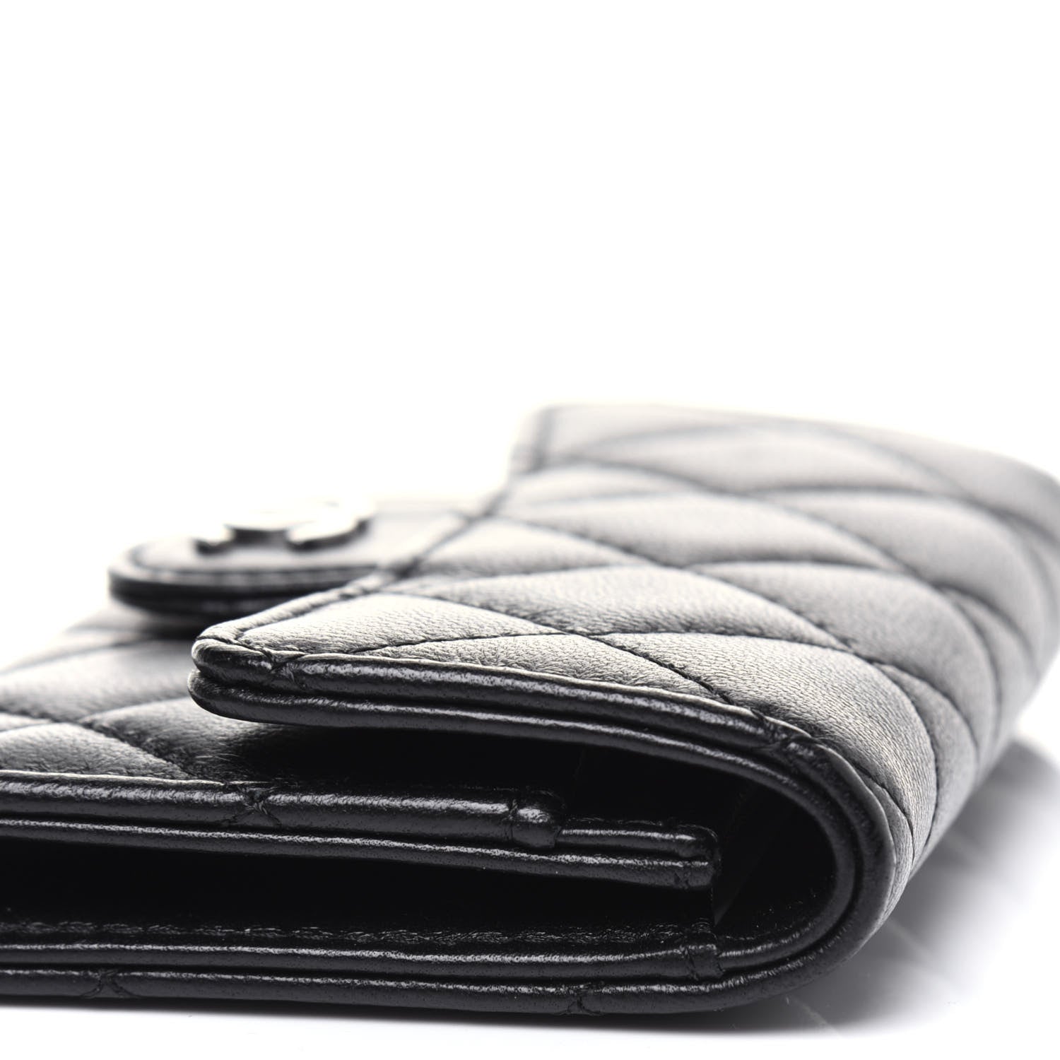 Chanel Lambskin Quilted Flap Card Holder Black 12 of 14