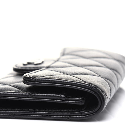 Chanel Lambskin Quilted Flap Card Holder Black 12 of 14