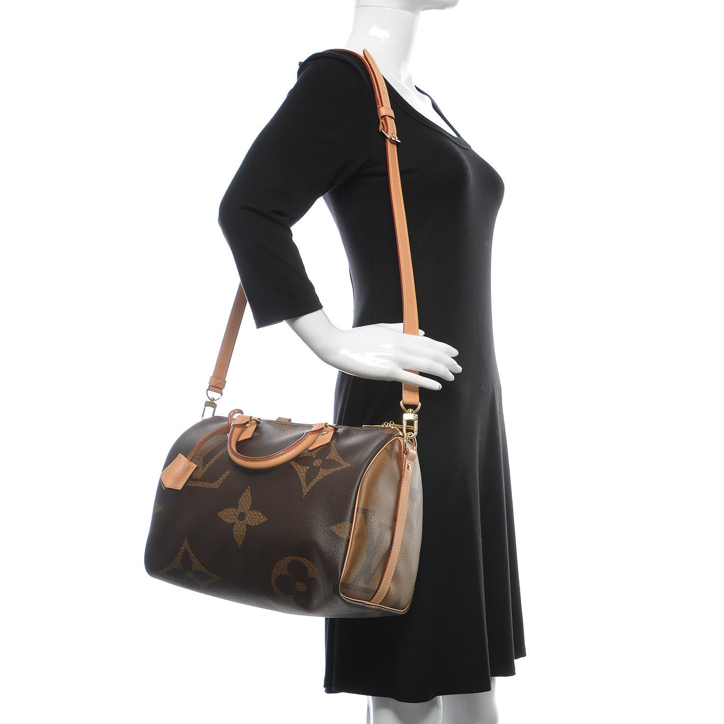 Reverse Monogram Giant Speedy Bandouliere 30