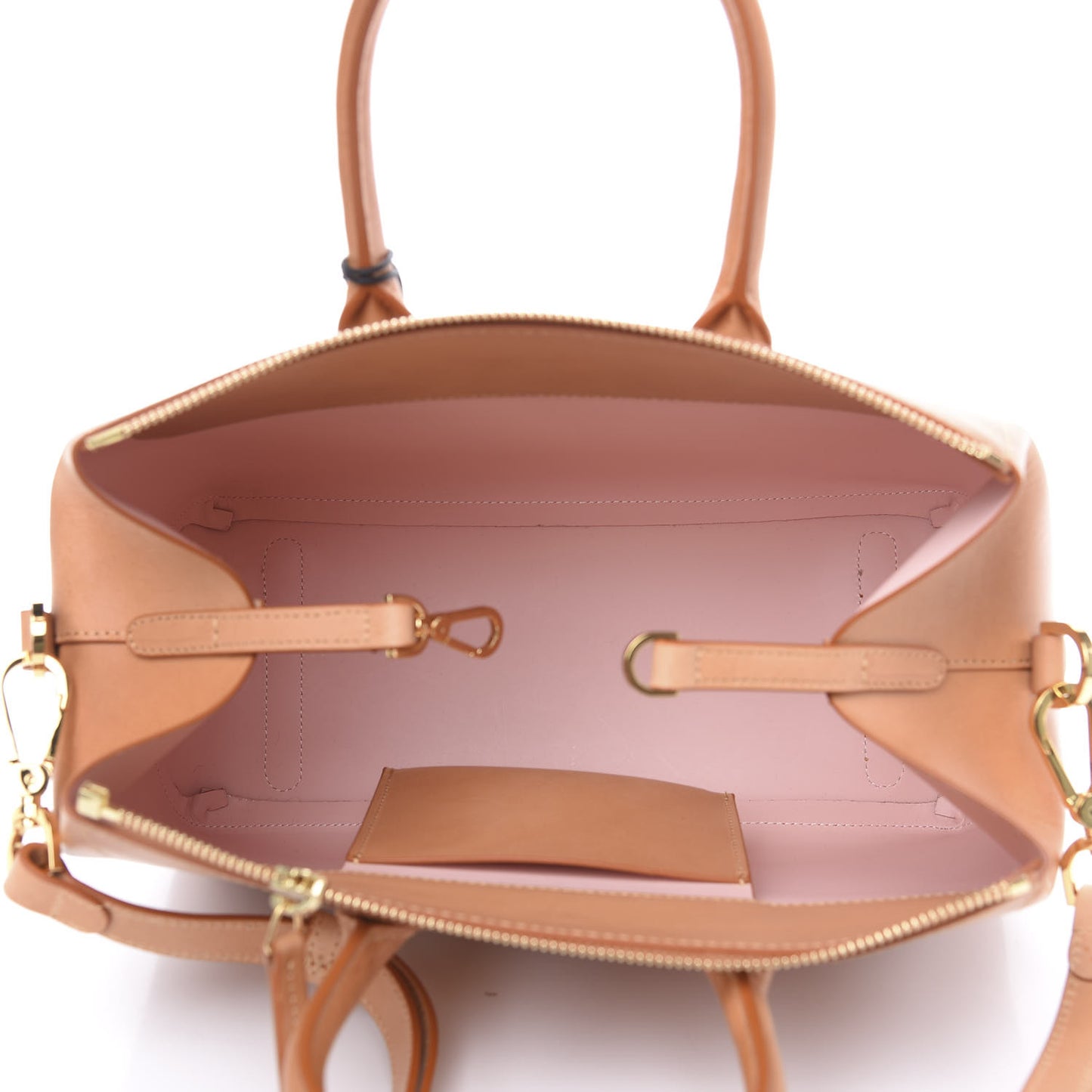 Calfskin Mini Travel Crossbody Bag Cammello Rosa