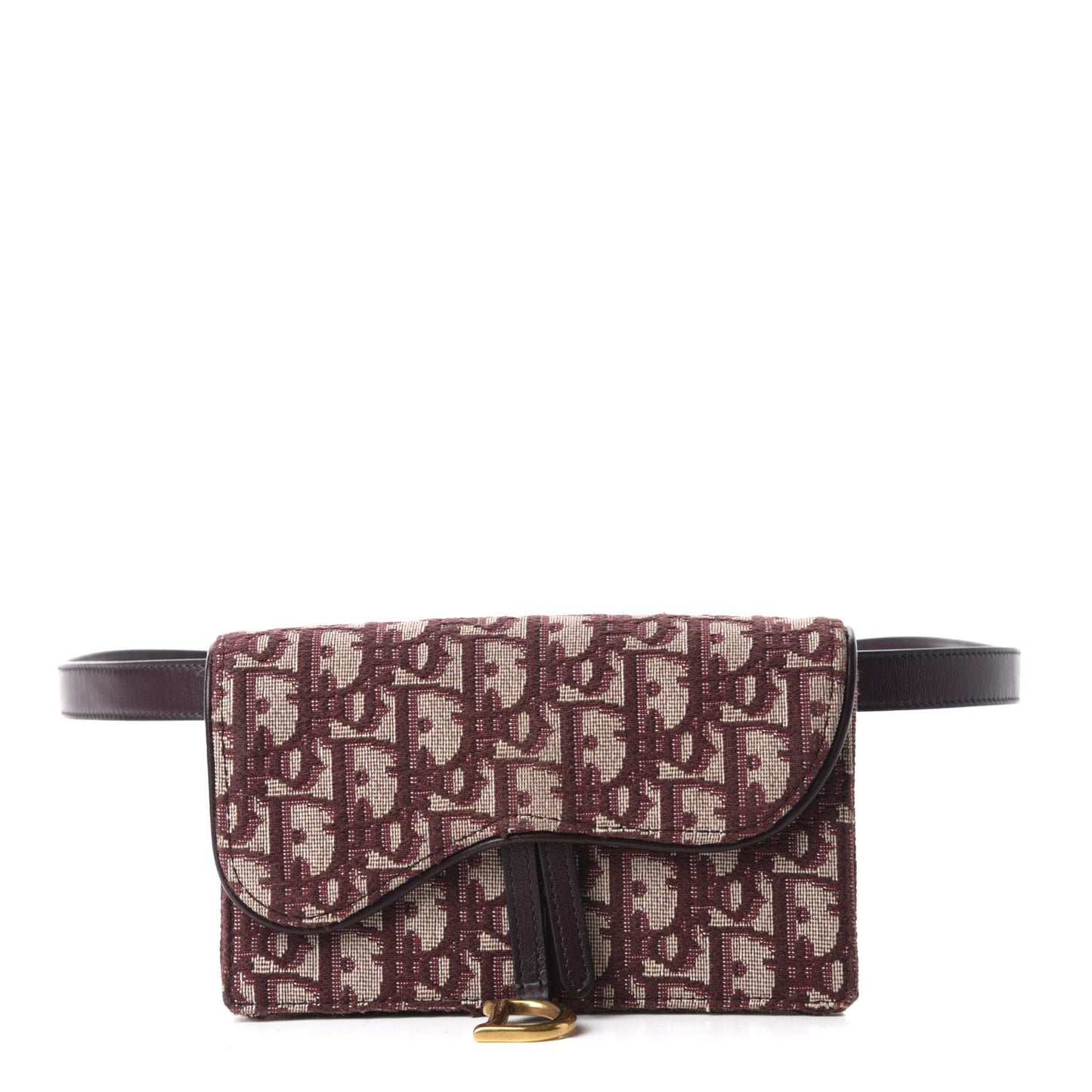 Oblique Saddle Belt Bag Bordeaux